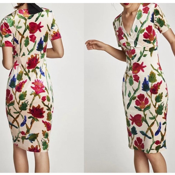 zara knee length dress